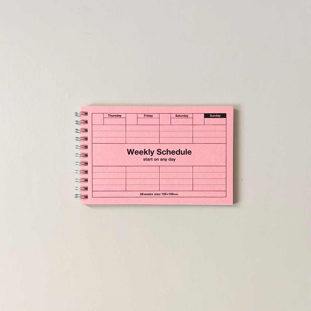 Dayfree Weekly Schedule Neon Pink