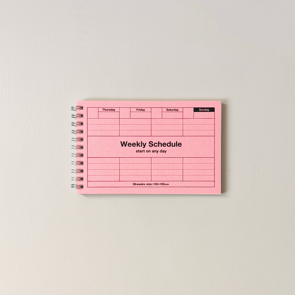 Dayfree Weekly Schedule Neon Pink