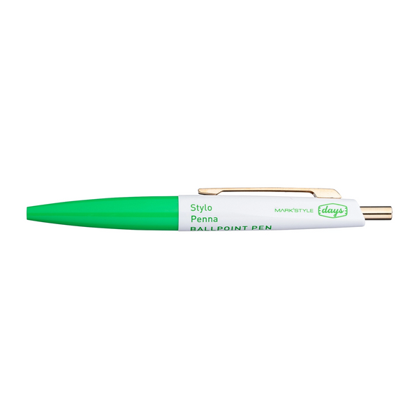 Duo Color Mini Ballpoint Pen Basil White