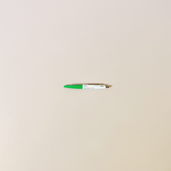 Duo Color Mini Ballpoint Pen Basil White