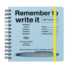 Square Grid Notebook with Pen Slot Blue