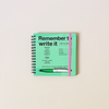 Square Grid Notebook with Pen Slot Green