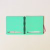 Square Grid Notebook with Pen Slot Green