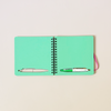 Square Grid Notebook with Pen Slot Green