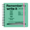 Square Grid Notebook with Pen Slot Green