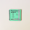 Square Grid Notebook with Pen Slot Green