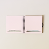 Square Grid Notebook with Pen Slot Pink