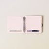 Square Grid Notebook with Pen Slot Pink