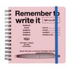Square Grid Notebook with Pen Slot Pink