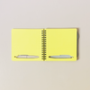 Square Grid Notebook with Pen Slot Yellow