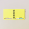 Square Grid Notebook with Pen Slot Yellow