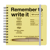 Square Grid Notebook with Pen Slot Yellow