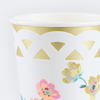Basketweave Floral Paper Cups