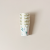 Basketweave Floral Paper Cups