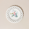 Basketweave Floral Paper Plates Small