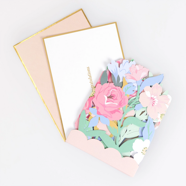 Floral Congratulations Note Card