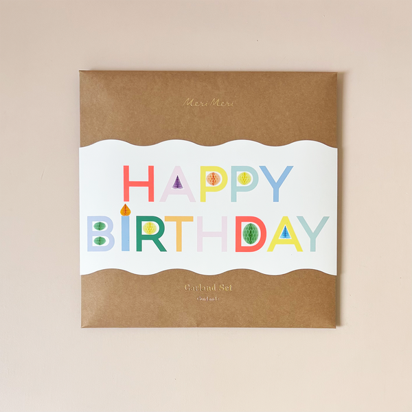 Honeycomb Happy Birthday Garland