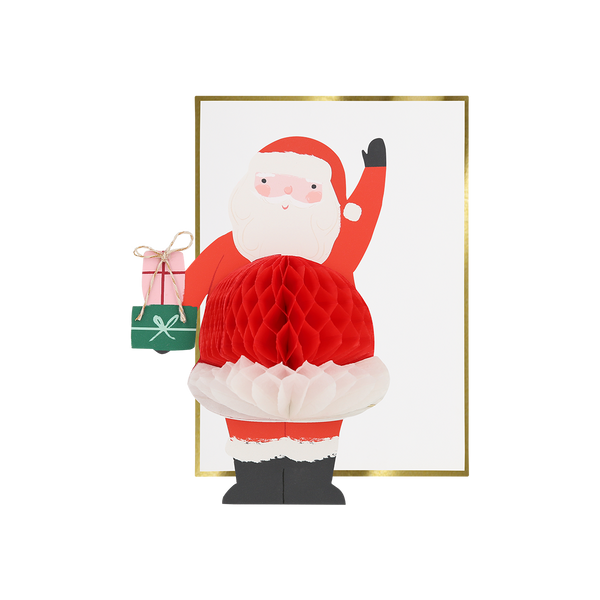 Honeycomb Santa Note Card