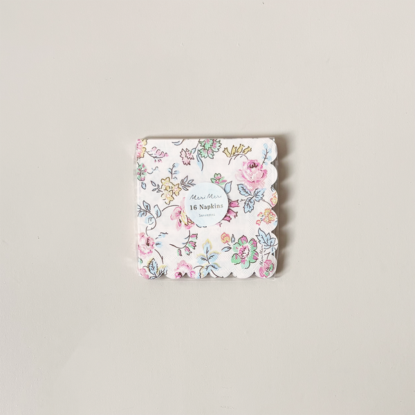 Pink Chintz Paper Napkins Small