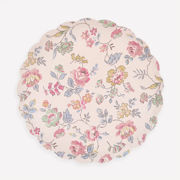 Pink Chintz Paper Plates Small