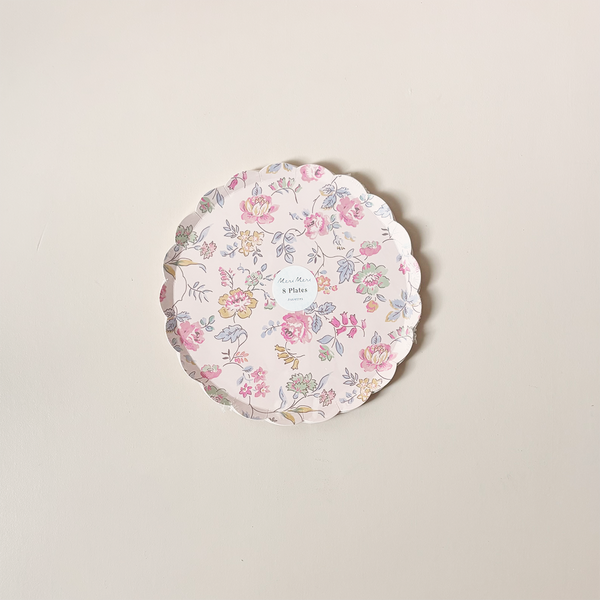 Pink Chintz Paper Plates Small