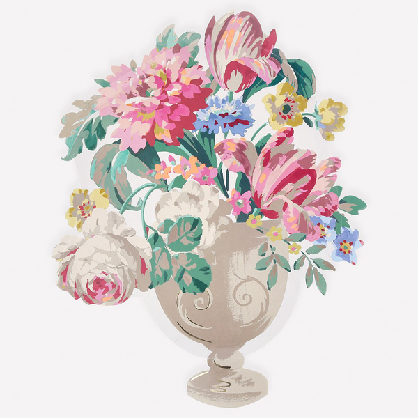 Rococo Floral Vase Paper Plates