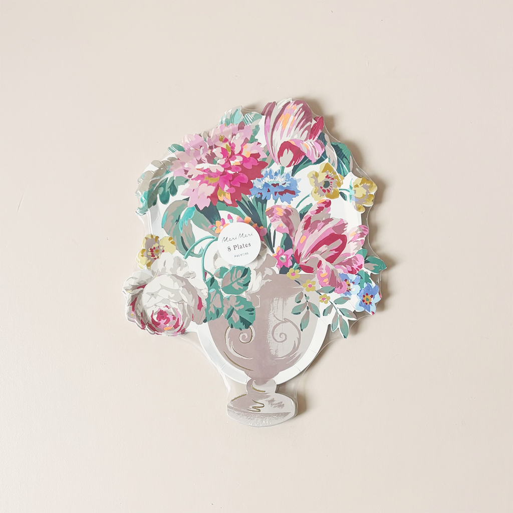 Rococo Floral Vase Paper Plates