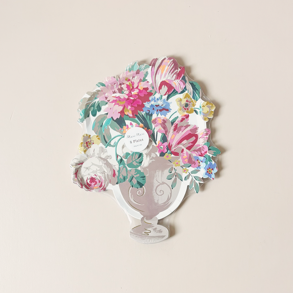 Rococo Floral Vase Paper Plates