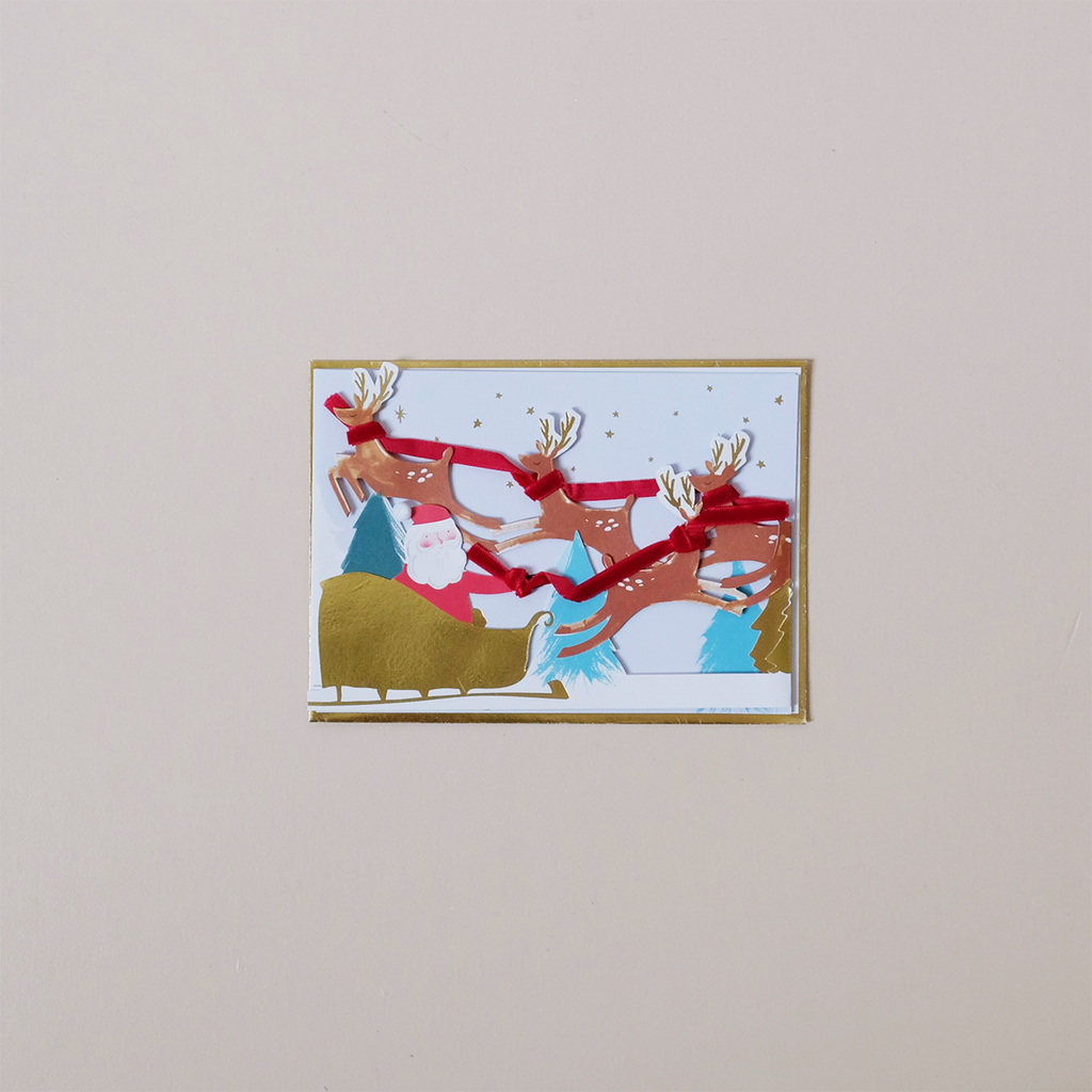 Santa's Sleigh Note Card