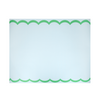 Scalloped Edge Paper Table Runner Blue Green