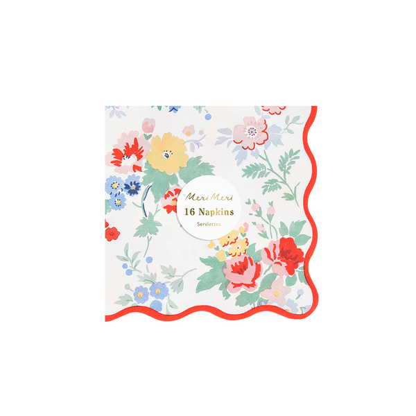 Vintage Floral Paper Napkins Small