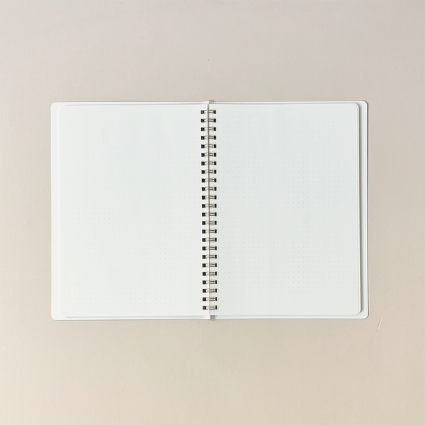 Soft Color Notebook Dot Grid White