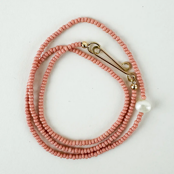 Khadi Necklace Pink