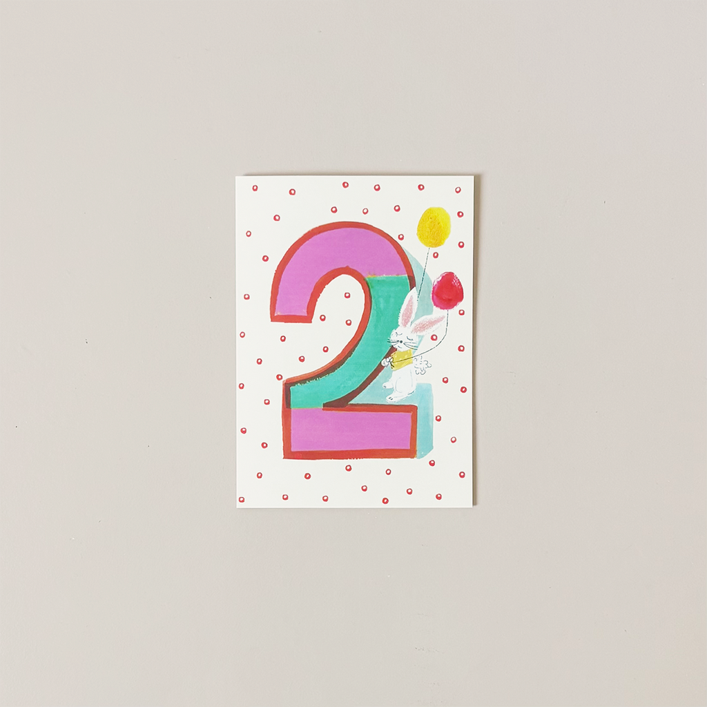 Bunny is Two Note Card