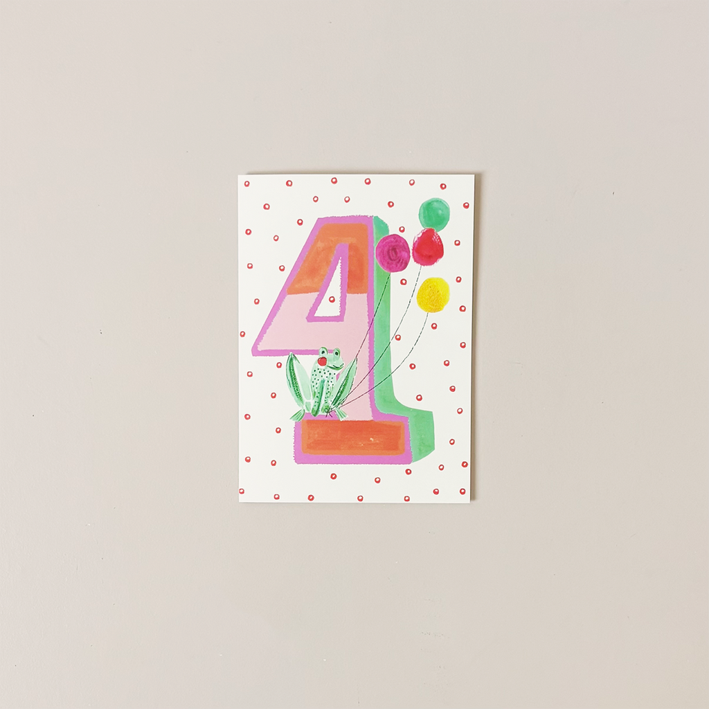 Froggie is Four Note Card