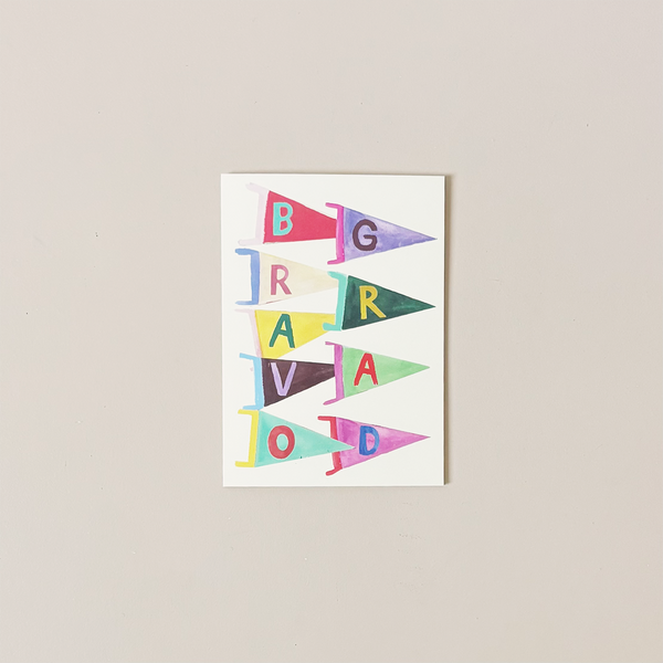 Grad Flags Note Card