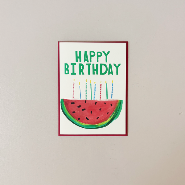 Happy Birthday Watermelon Note Card