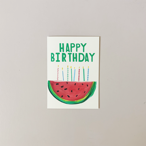 Happy Birthday Watermelon Note Card