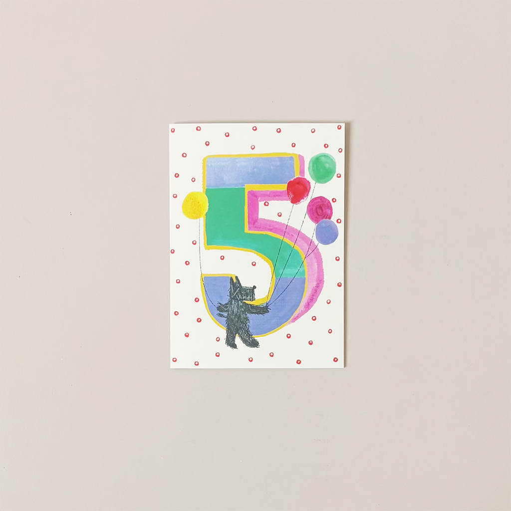 Scottie is Five Note Card