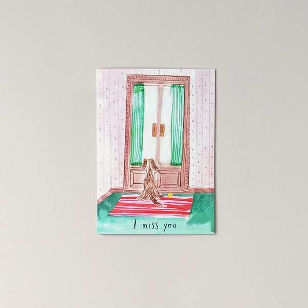 Woof, I Miss You Note Card