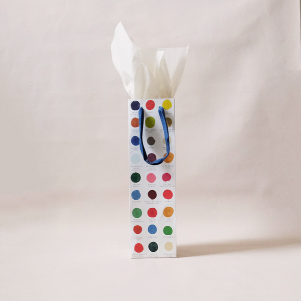 Right Hand on Red Gift Bag Wine