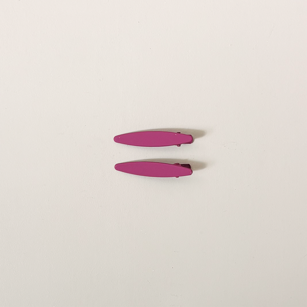 Celine Hair Clip Set, Plum