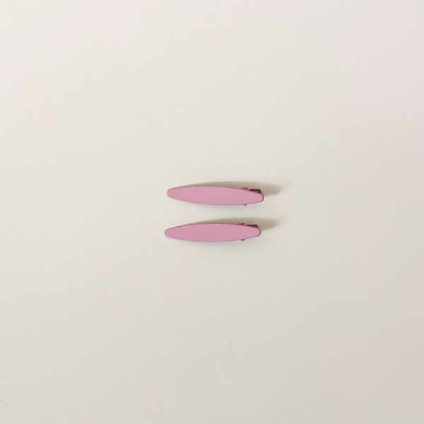 Celine Hair Clip Set, Seashell Pink