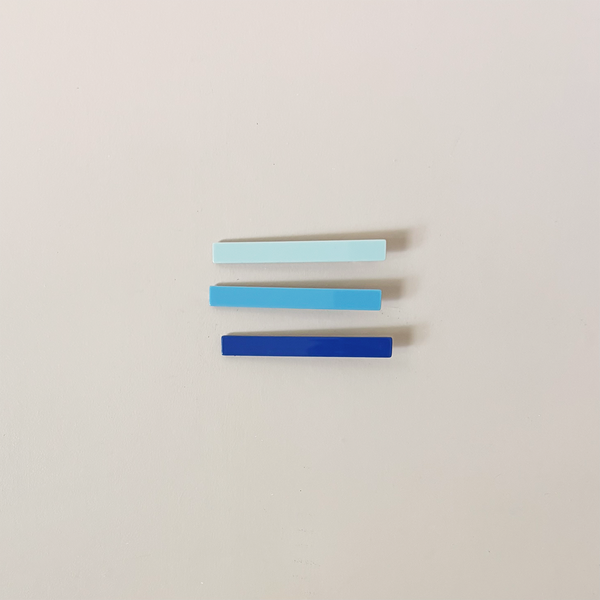Evie Hair Clip Set, Blue Maize