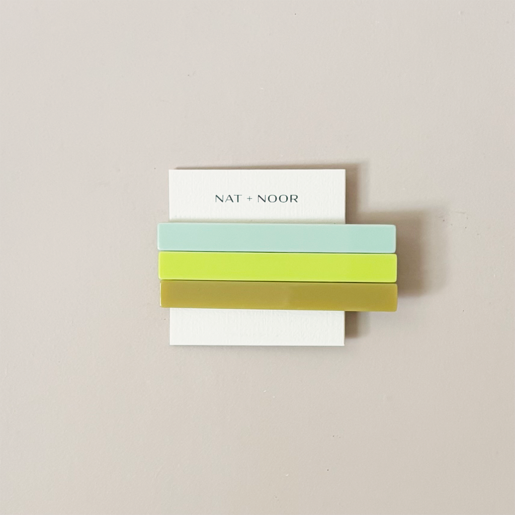 Evie Hair Clip Set, Zest