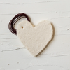 Handmade Paper Heart Gift Tag Set Cream