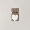 Handmade Paper Heart Gift Tag Set Cream