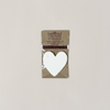 Handmade Paper Heart Gift Tag Set White