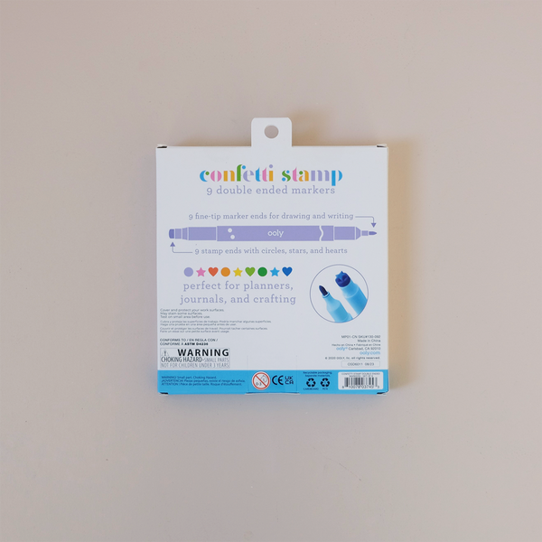 Confetti Stamp Double Ended Markers