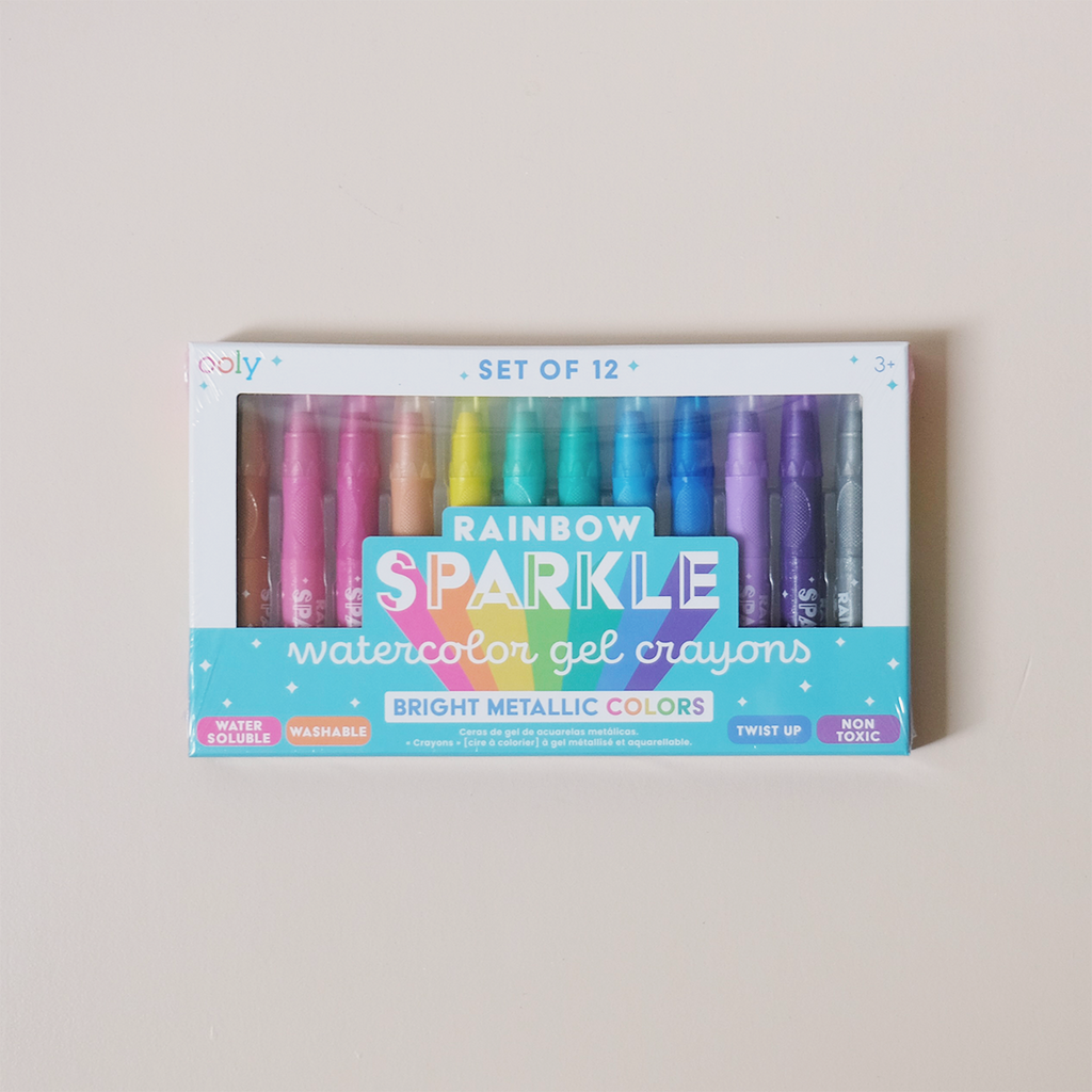 Rainbow Sparkle Metallic Watercolor Gel Crayons